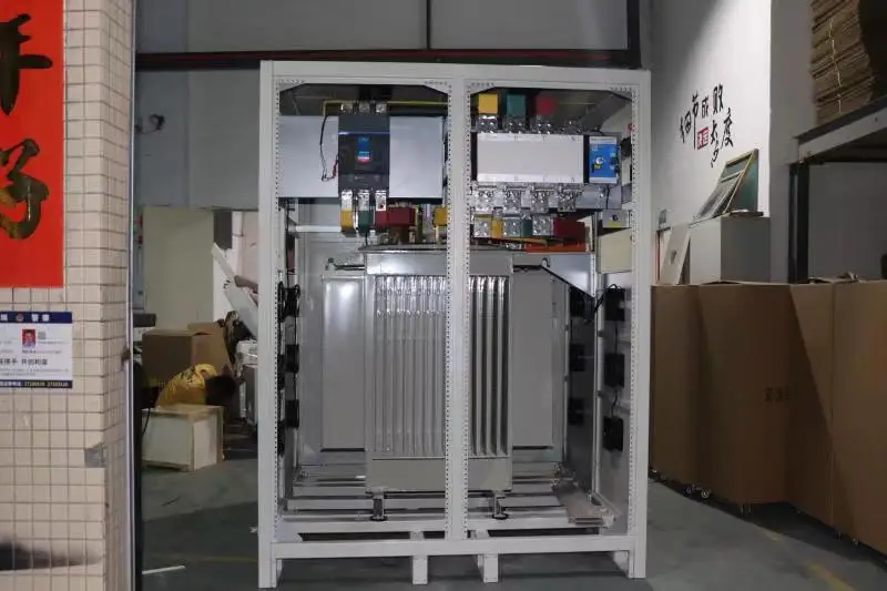 CE Approval 500KVA Oil Voltage Stabilizer Three phase Oil Immersed type 100% Copper 400V+/-20% With Input Switch