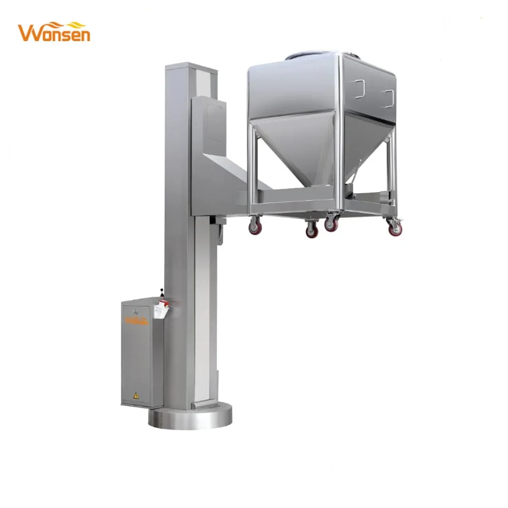 Electric portable lifter Upright IBC Bin fixed pharmaceutical lifter