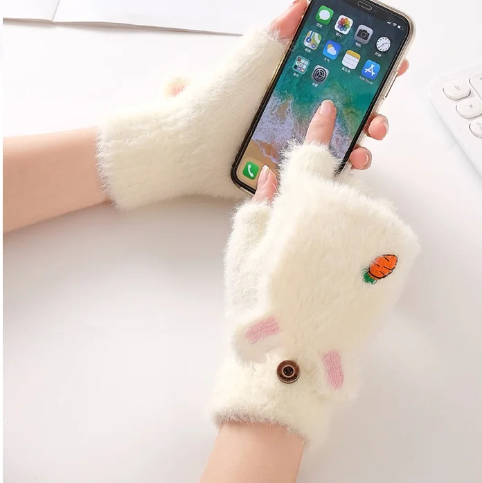 
Factory Outlet Cute Multiple Colors Winter Pattern Polyester Keep Warm Student Gloves 