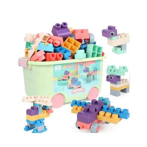 Baby food grade silicone stacking blocks soft building blocks