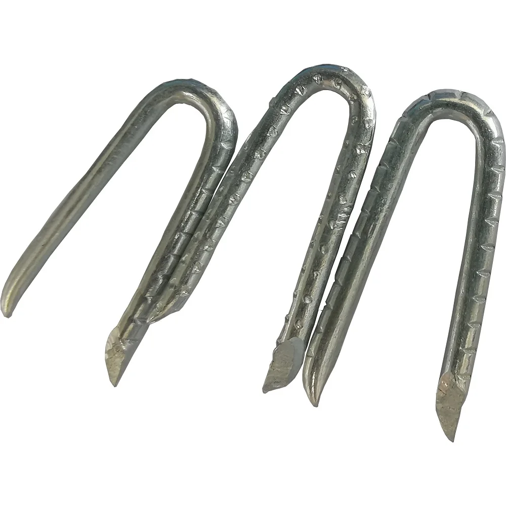 Best Choice Barbed U Shape Iron Wire Nail Common Diamond Sharp U Type Nail with Different Size