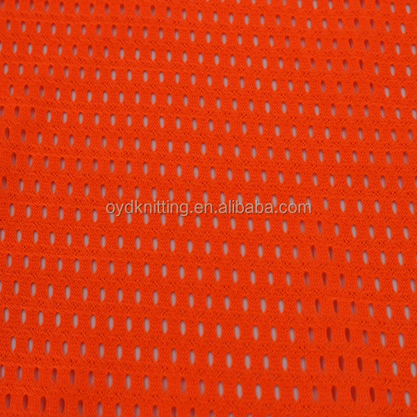 Трикотаж из 100% полиэстера флуоресцентная сетка EN471 ткань для рабочей