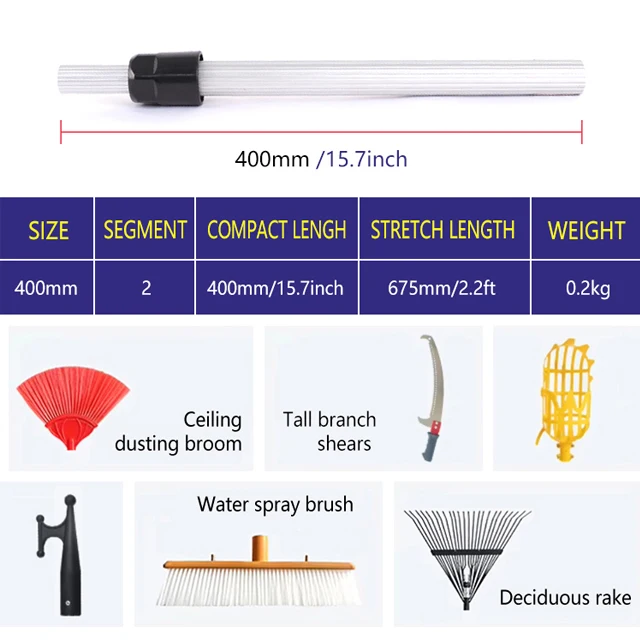 Aluminium Telescopic Camping Tools Tent Support Pole Spin Lock Pole