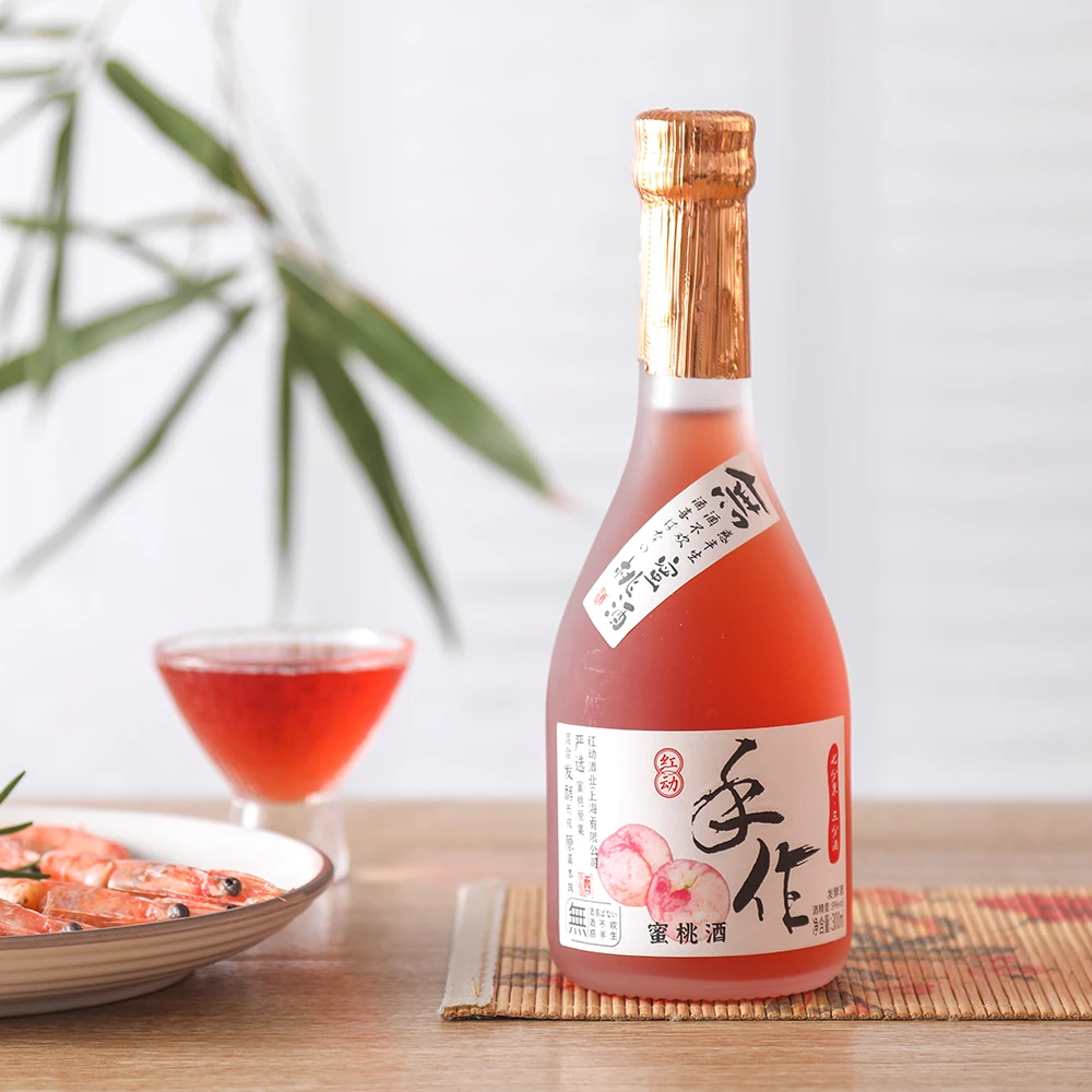 7  slightly drunk Chinese red peach fruit flavored wine