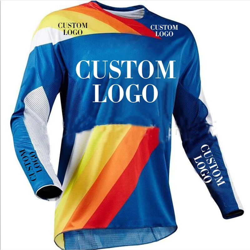 Custom Mtb Downhill Jersey Suit Men and Women Long-sleeved Explosion Sunscreen Off-road Racing Suit