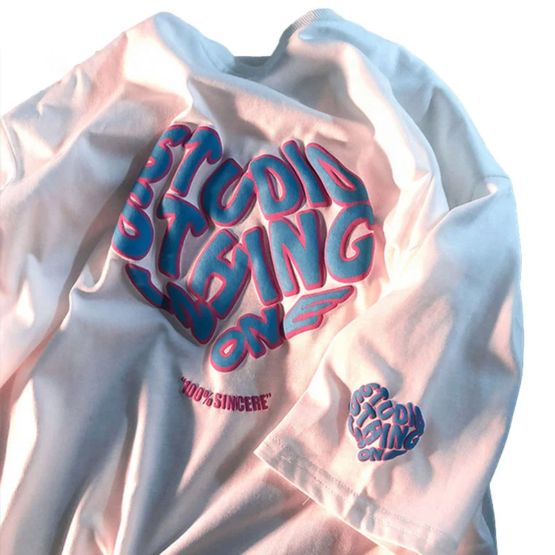 Printing On Demands Clothing Manufacturers  100 Cotton Oversized Tee Shirt Short Sleeves Acid Wash T Shirts With logo Custom