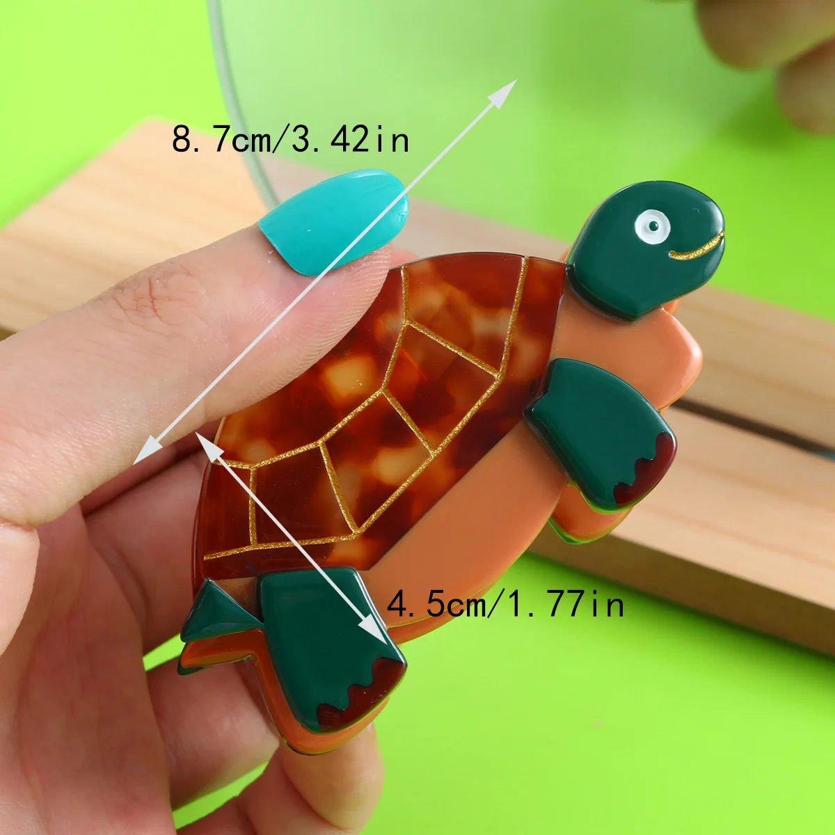 Personalized Design Sea Turtle Tortoise Acetate Hair Claw Clip Promotional Craft Gifts
