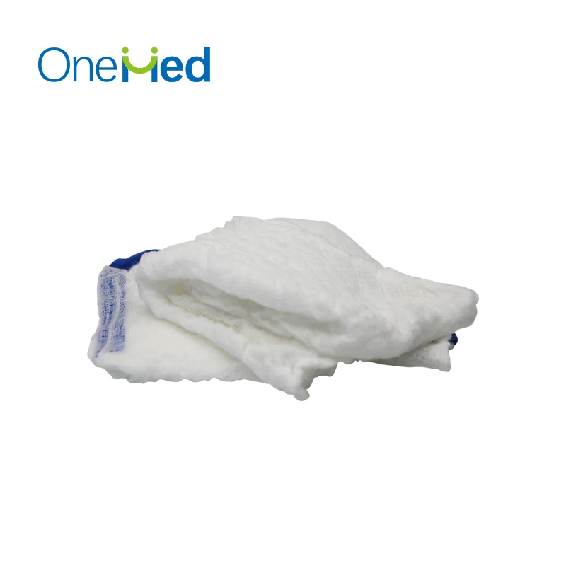 medical disposables absorbent cotton pre-washed sterile gauze lap sponges with 8ply x ray detectable thread for surgical