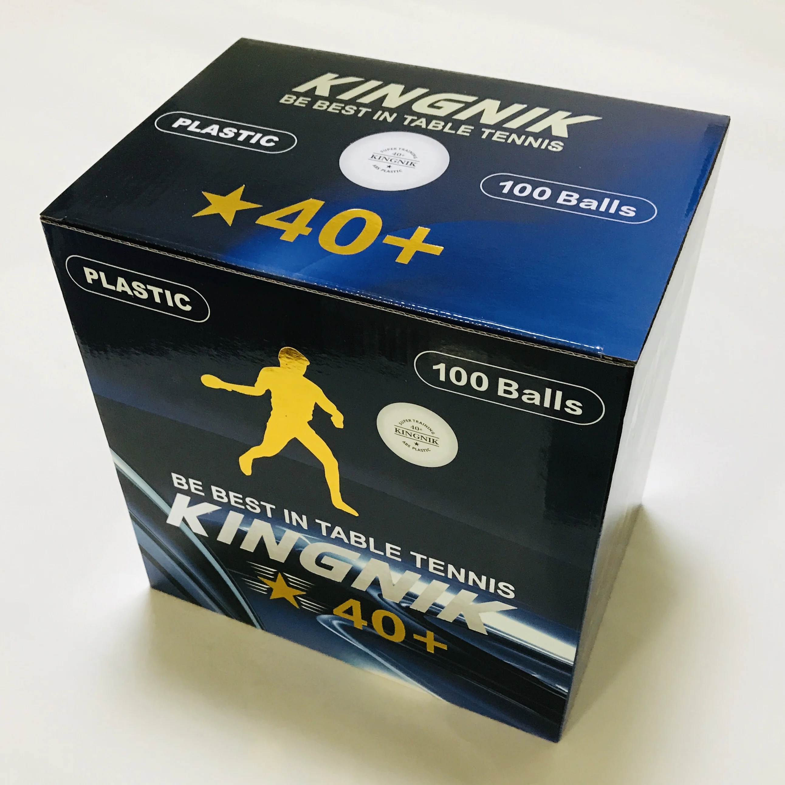 KINGNIK 1* star super training 40+ white Plastic Table Tennis Ball (USA version )