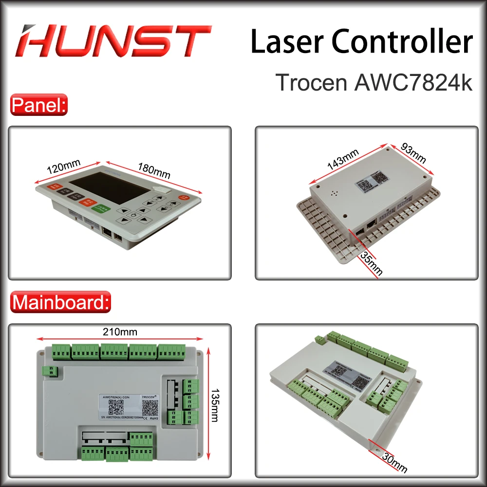 Hunst Upgraded AWC708C Lite DSP CO2 Controller Display Panel Card Trocen AWC7824K Control Board