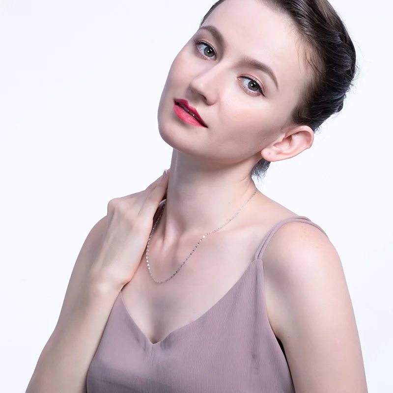 925 sterling silver necklace tile twisted chain without pendants necklace