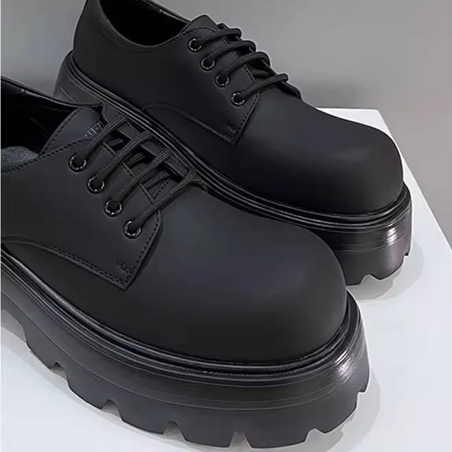 Zapatos обувь на массивной платформе из искусственной кожи размеры Высококачественная для мужчин натуральной дышащие повседневные лоферы с низким верхом