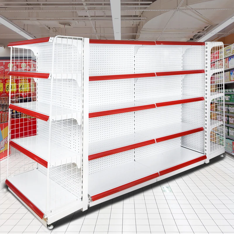 Wholesale Heavy Duty Supermarket Shopping Metal Display White Retail Shelving Racks for Retail