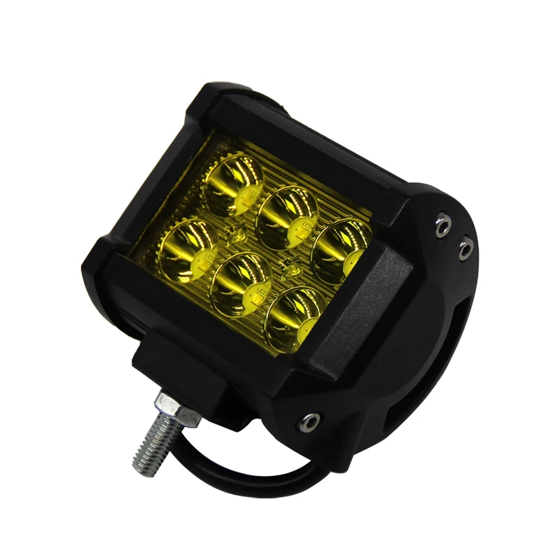 neblinerosledpara4x4 hot sale yellow ambient light in car led 18W led working light led for truck motos