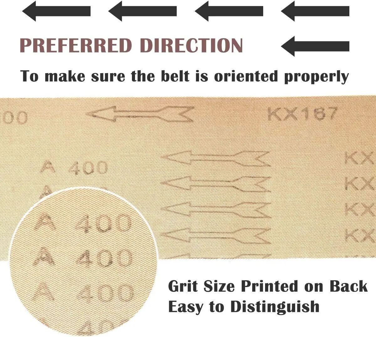 18PCS 1x42 inch Sanding Belts Belt Sander Sandpaper 60 80 120 150 240 400 Grit 18PCS-Set,24Set-Carton