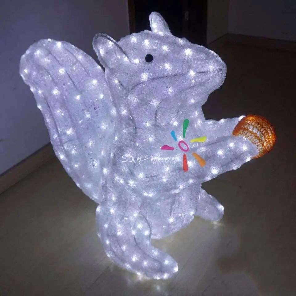 Holiday time living outdoor christmas animal squirrel garden decorations