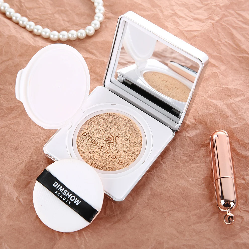 
 High quality pressed powder private label custom logo waterprooof full coverage cushion matte makeup face foundation compact  
