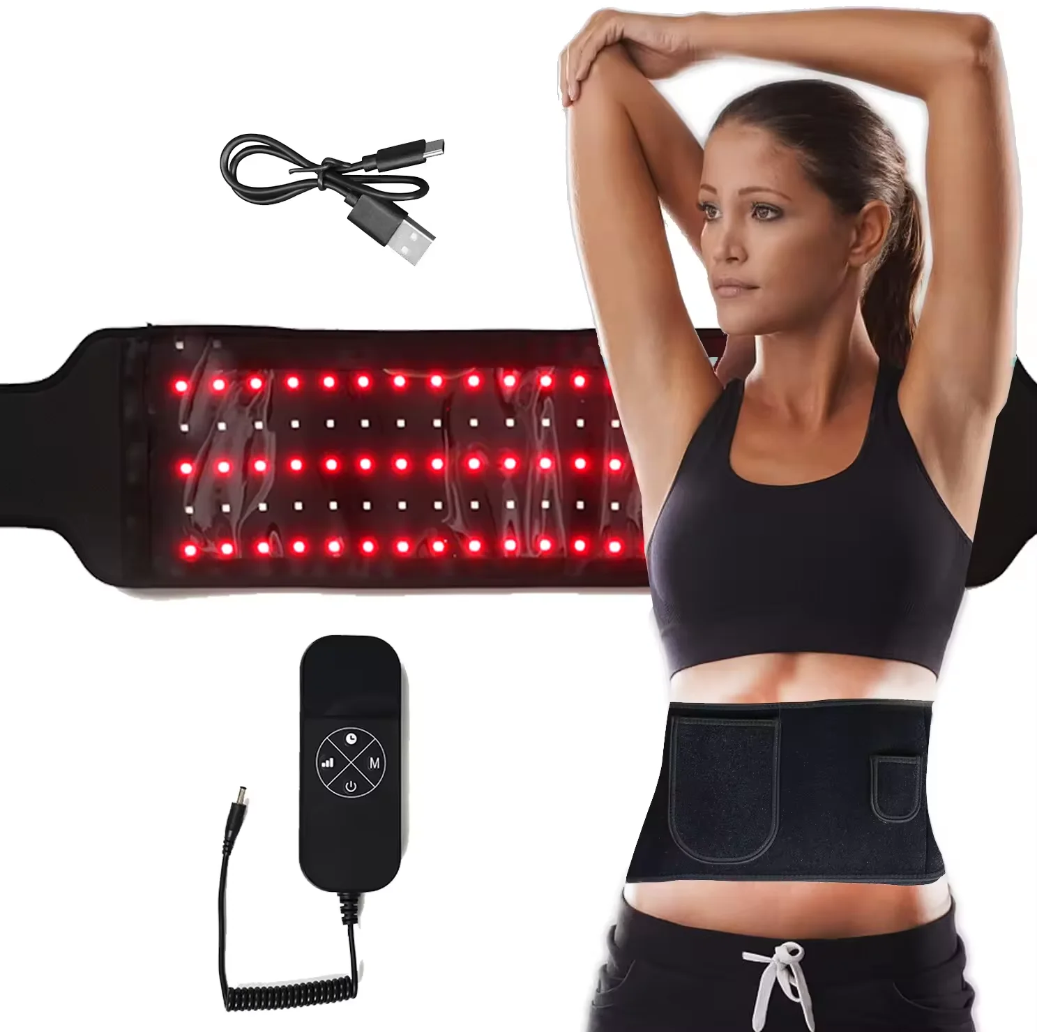 Therapy Infrared Red Light Body Massage Belt Fat Burning Slimming Belt Weight Loss Care Belt For Inflammation