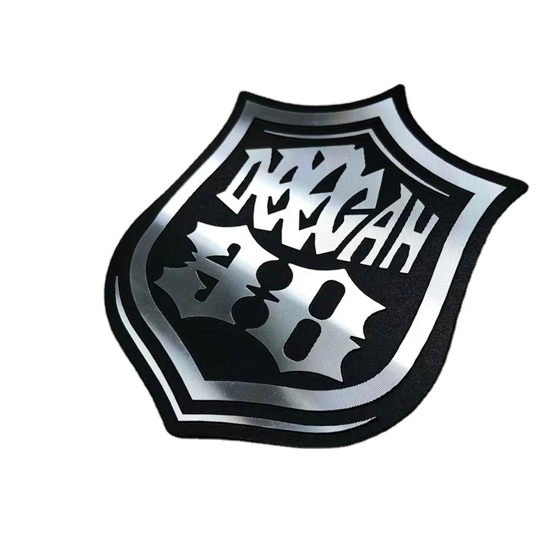 Custom 3D Logo Sandblasting Diamond-cutting Nameplates Metal Plates with Permanent Adhesive for Vehicles Emblem