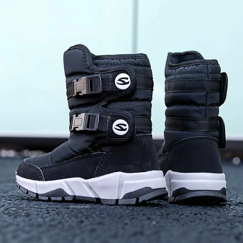 
HOBIBEAR Boys Winter Durable Snow Boots Warm Big Size Girls Snow Boot Children Fashion Shoes 