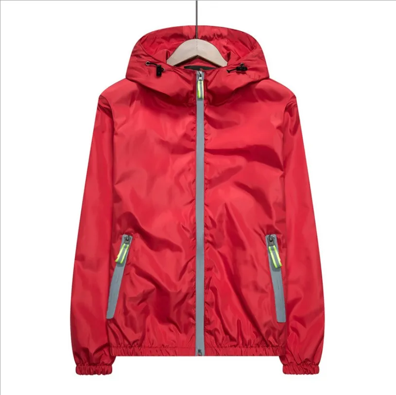 high quality waterproof windproof 100%nylon plain windbreaker streetwear mens blank custom windbreaker