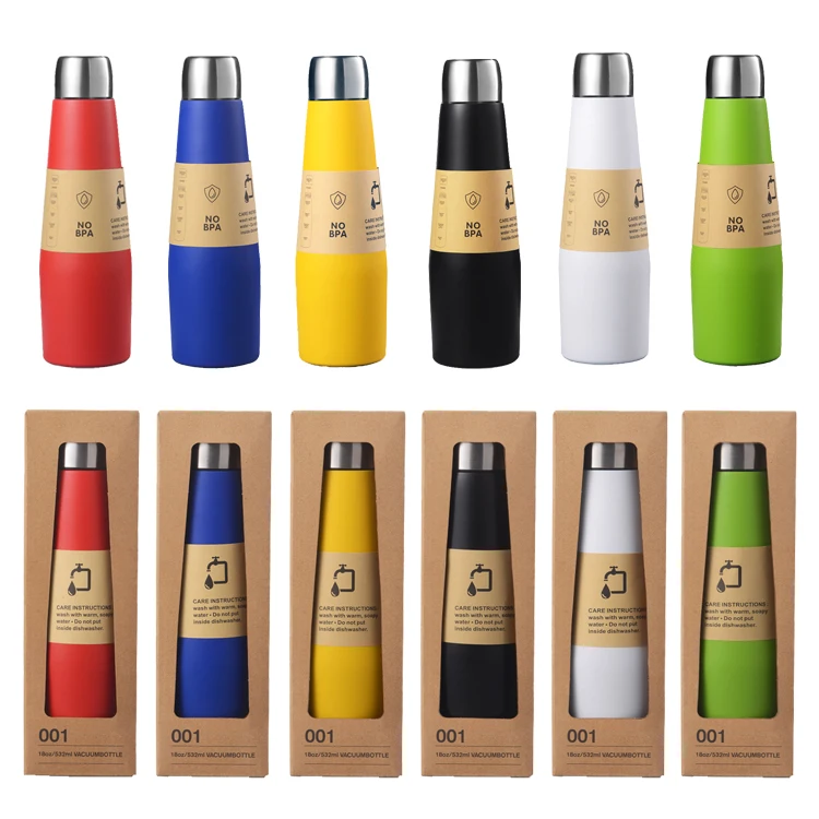 New best design 550ml water bottle brand stainless steel eco friendly wholesale bulk direct drinking with custom logo for adults