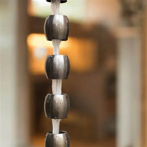 factory supply ice rain catcher chain european style aluminum copper  metal bell rain water chain garden