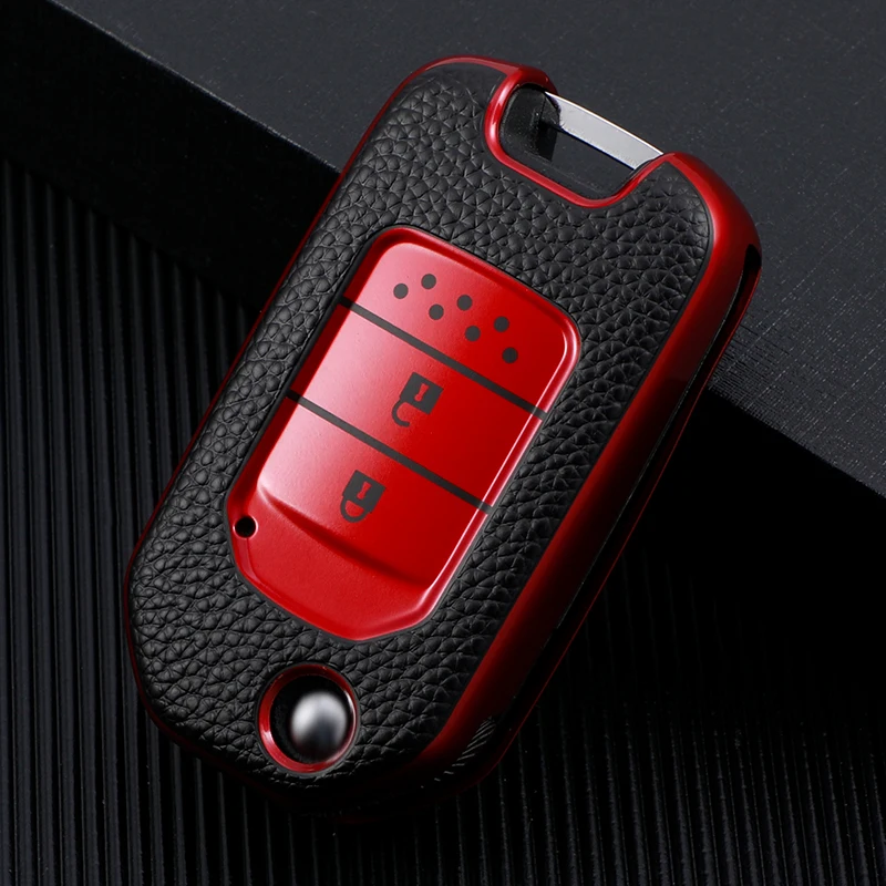 New design for Honda flip key cover, soft TPU leather car key cover ,cove case for Honda
