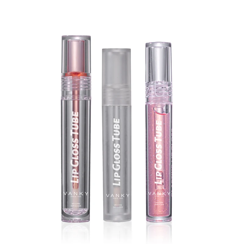 Wholesale Luxury Empty Round Lipstick Lipgloss Tube Containers Clear Pink Mini 3ml 5ml 6ml 8ml 10ml Cosmetic Lip Gloss Tubes