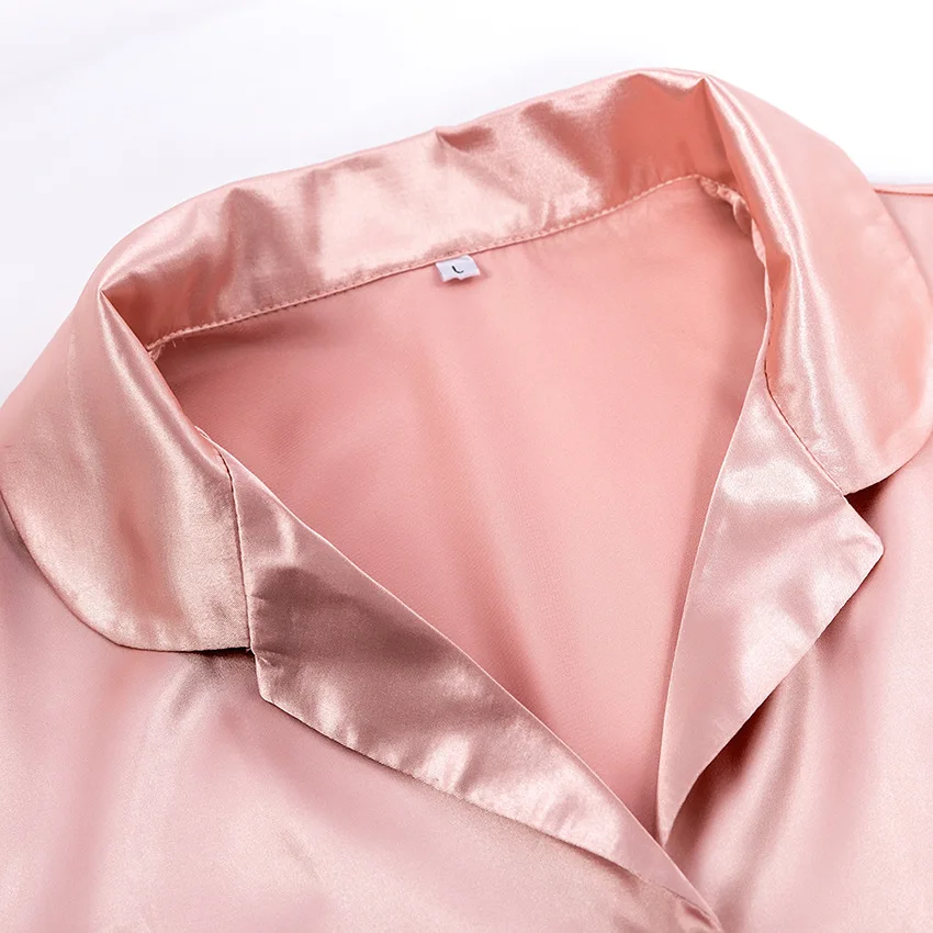 Short Sleeve Shirt Shorts Satin Pajamas Two Piece Suit Pajamas For Women Set Loose And Comfortable Women Sleepwear