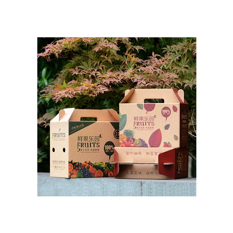 
Vegetables Package Cardboard Carton Boxes Dry Clamshell Packaging For Citrus Fruit 