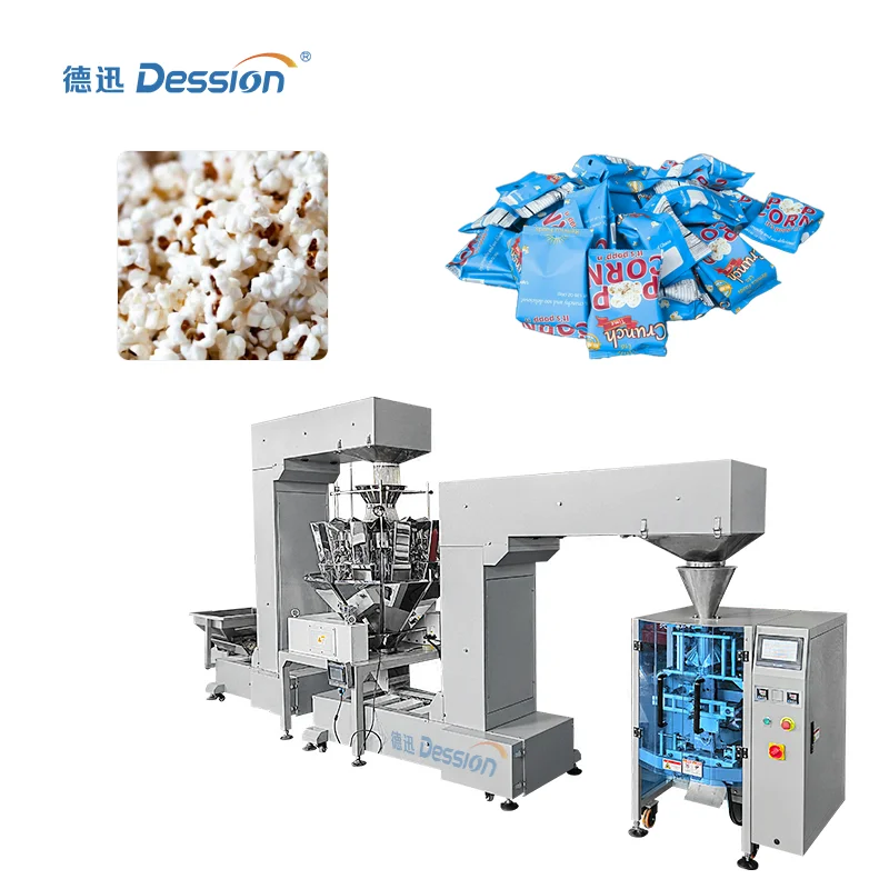 High Accuracy Automatic Weighier 500g Popcorn Gusset Bag Packaging Machine For Granule