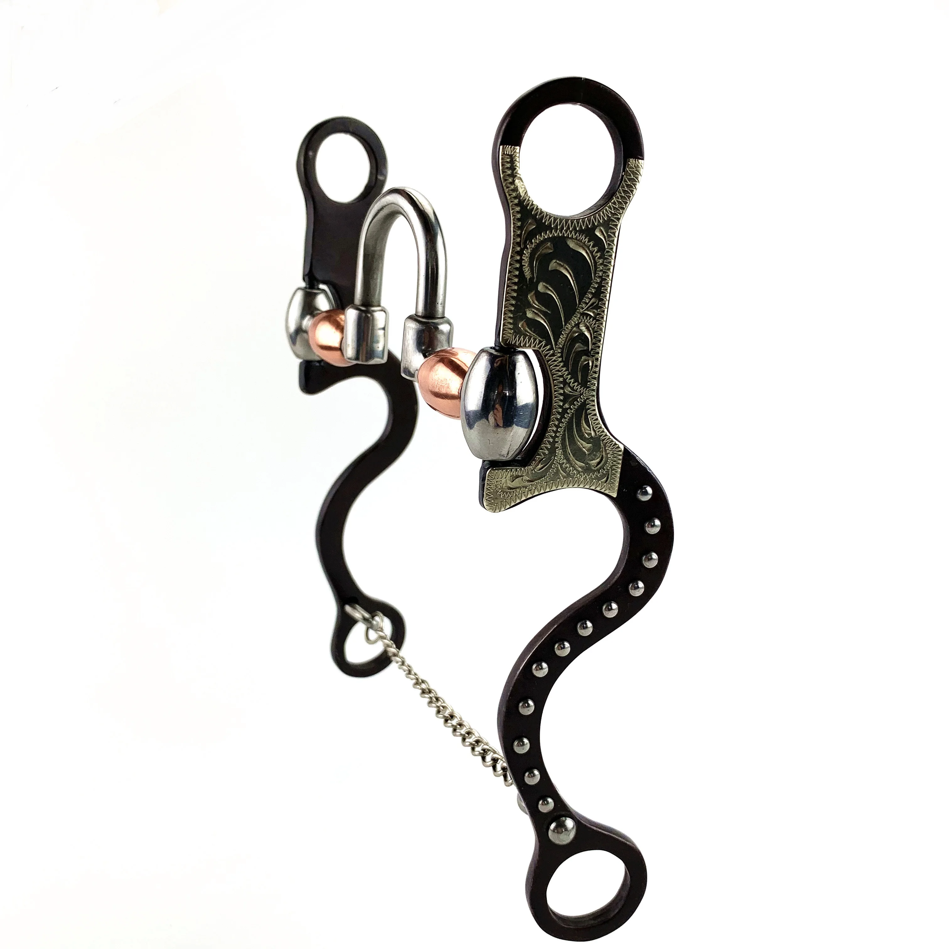 Antique Correction Mouth Bit with Copper Roller On Bars