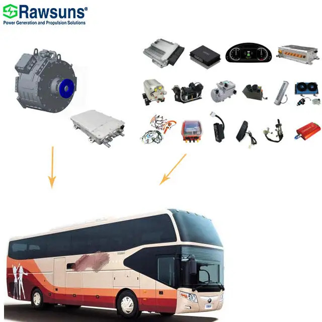Rawsuns AC Traction Motors PMSM EV Conversion Kit RDD1100 Bus Truck Electric Powertrain Inverter Control Diesel Electric Drive