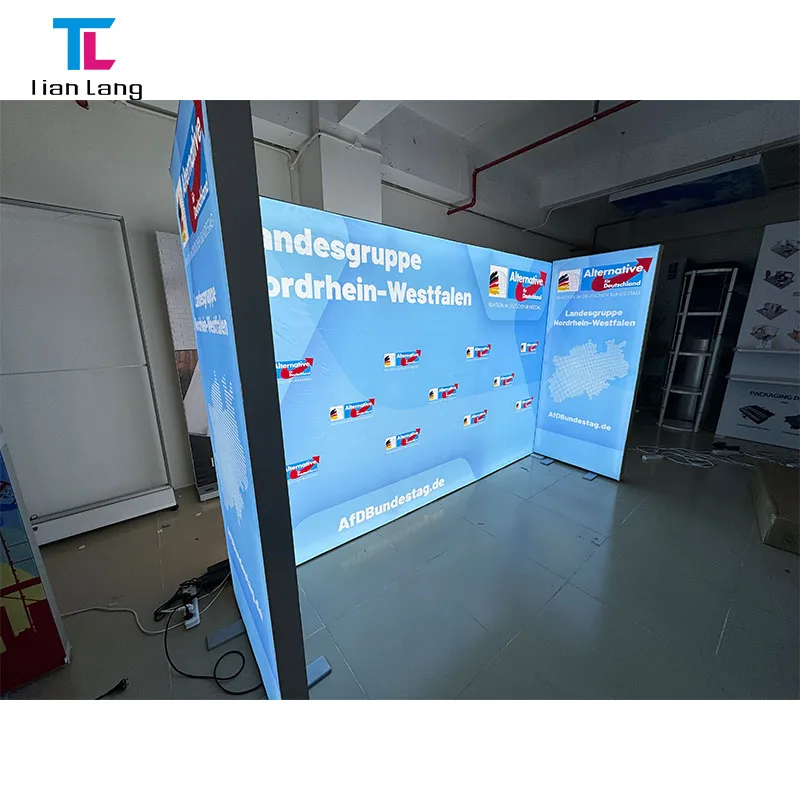 Wholesale Quick Setup 10x20ft Pop Up Backlit Backdrop SEG Trade Show Display Stand Exhibition Equipment Advertising Lighting Box