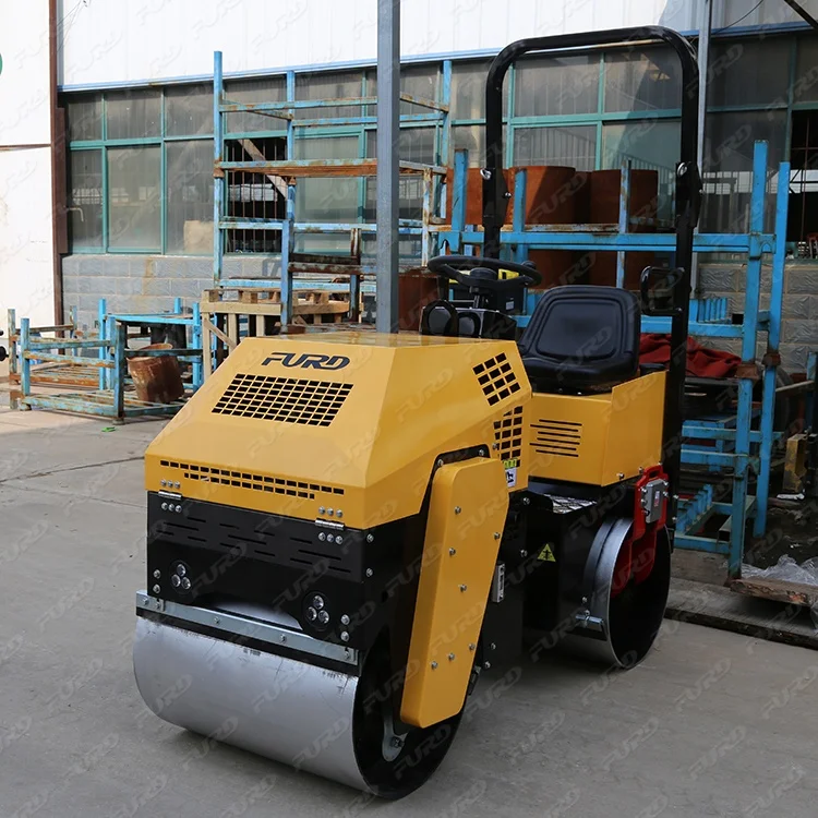 Double drum vibratory road roller soil compactor vibratory roller small drum asphalt roller for sale FYL-880