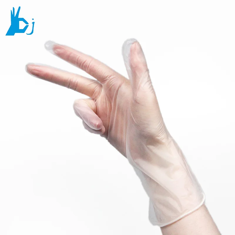 Industrial grade powder free disposable plastic vinyl gloves