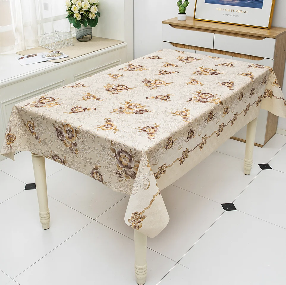 High quality Glitter effect pvc table cloths for living room