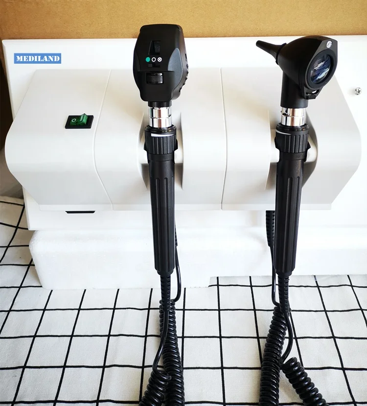 
ML-1050 Hot Sale Wall Mount ENT Products Diagnostic Set with 3.5V coaxial Ophthalmoscope Otoscope thermometer sphygmomanometer 