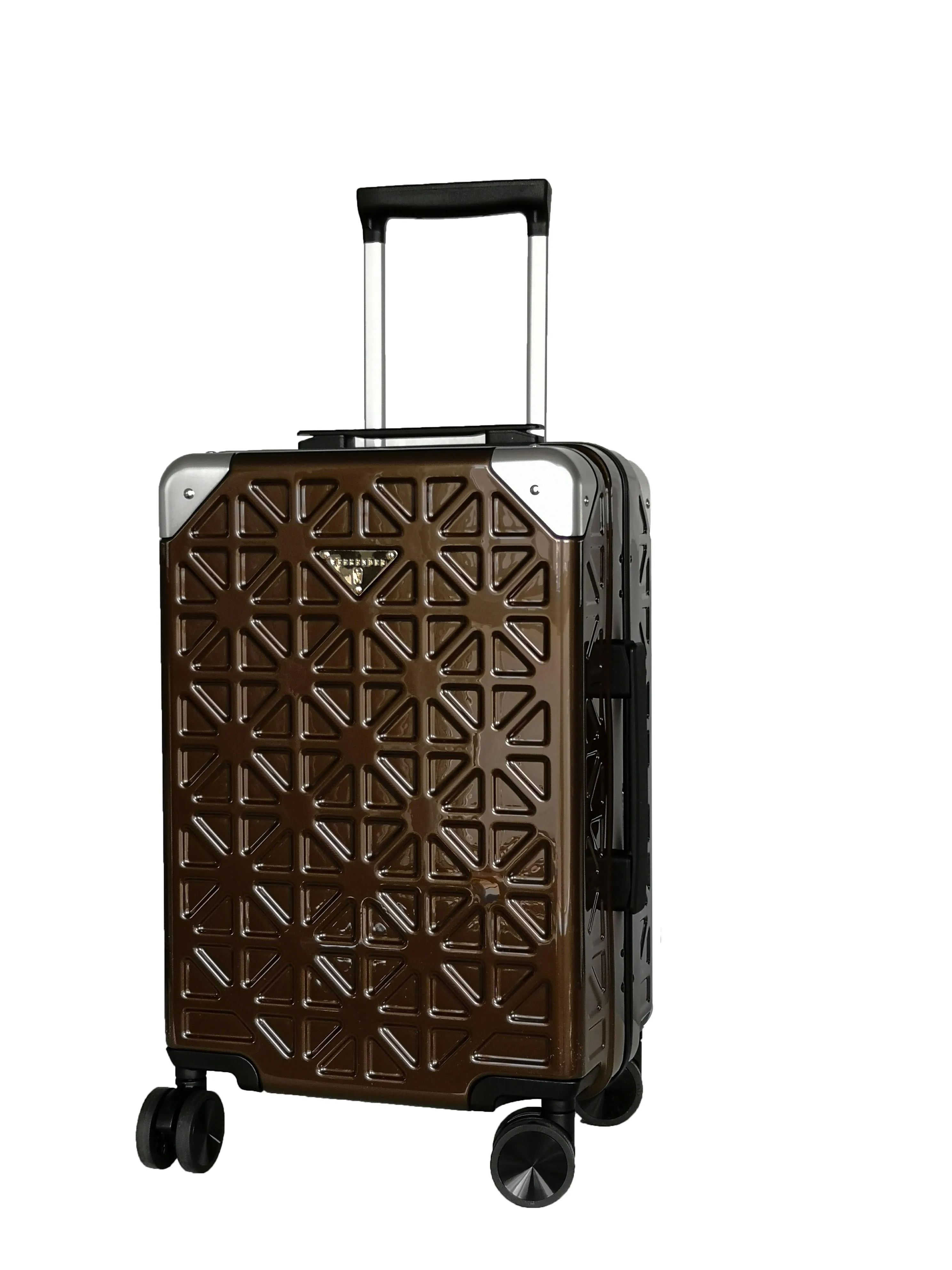 Weekender ABS Ladies Hard Plastic Aluminium Carry on Trolley Travel Luggage Bag