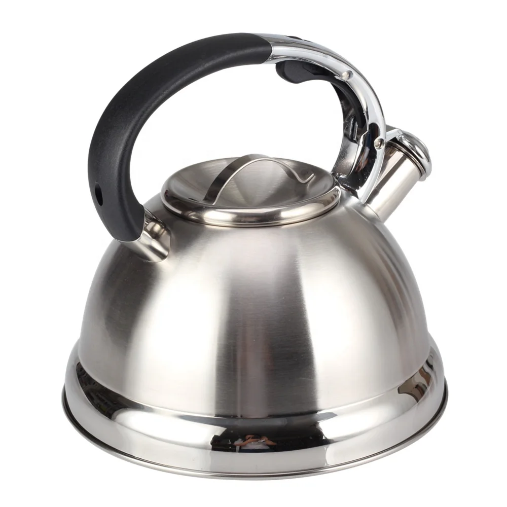 Anti-slip Handle Whistling Kettle for Tea or Coffee 3L Food Grade Stainless Steel Whistling Kettle with Lid