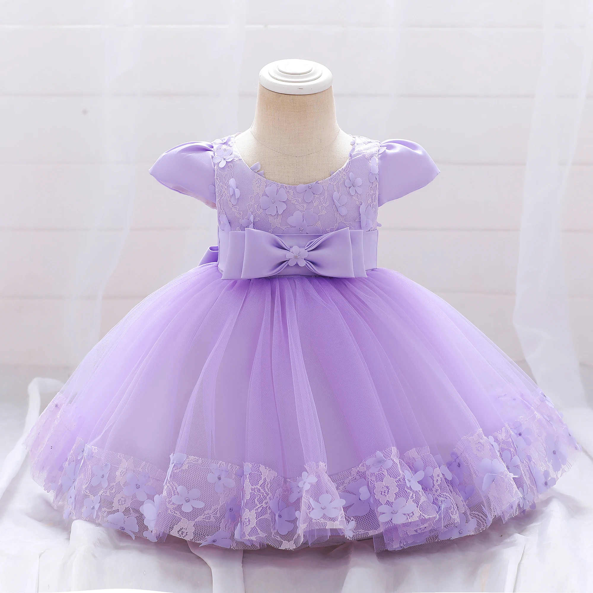 Latest Toddler Girls Party Wear Dresses Small Baby Sequins Frock Kids Spring Birthday Dress
