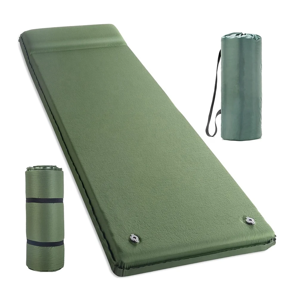 2024 Ultralight Sleeping Pad Automatic Inflatable Camping Mat For Backpacking Traveling Compact Air Foam Mattress