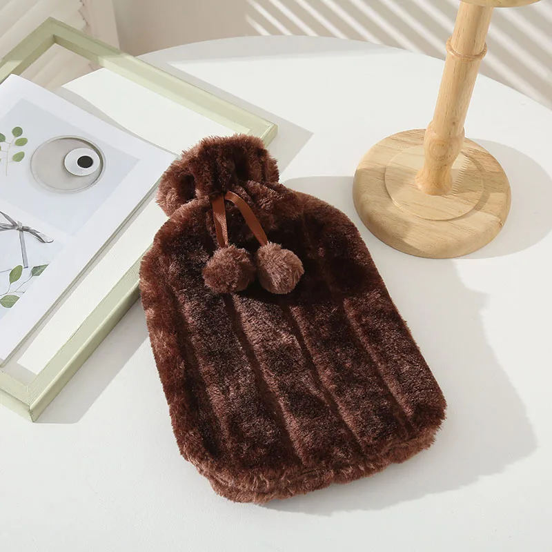 Winter hot water bottle with  super soft &  warm  hot water bottle/ bag and plush cover