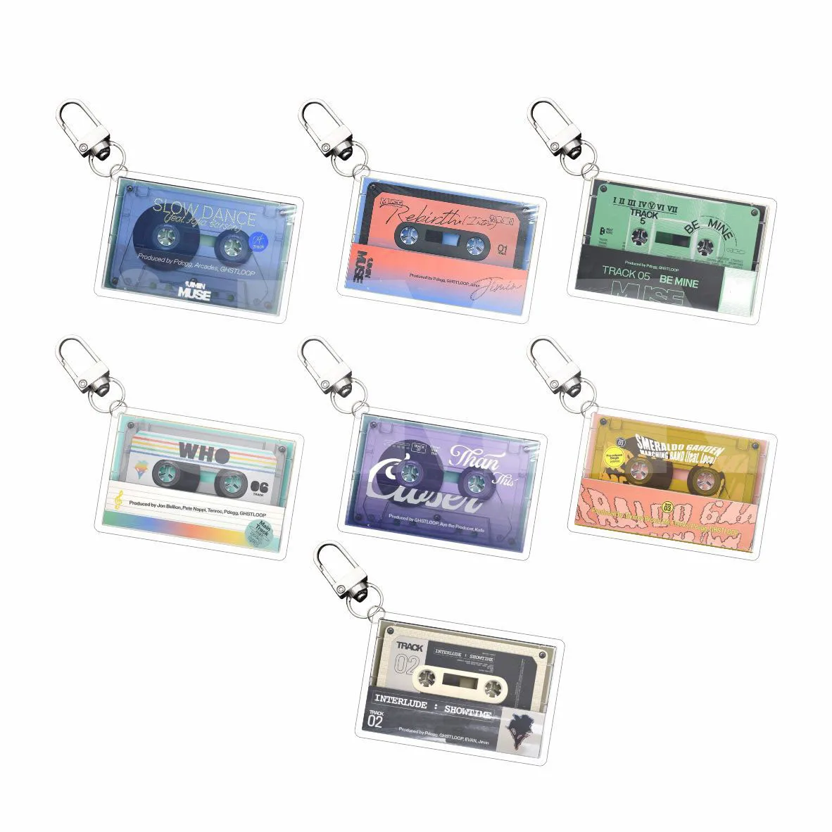 Kpop Jimin New Music CD Album Keychain Acrylic Double -sided Tape-shaped Keyring Bag Pendant Fans Collectible Accessories Gift