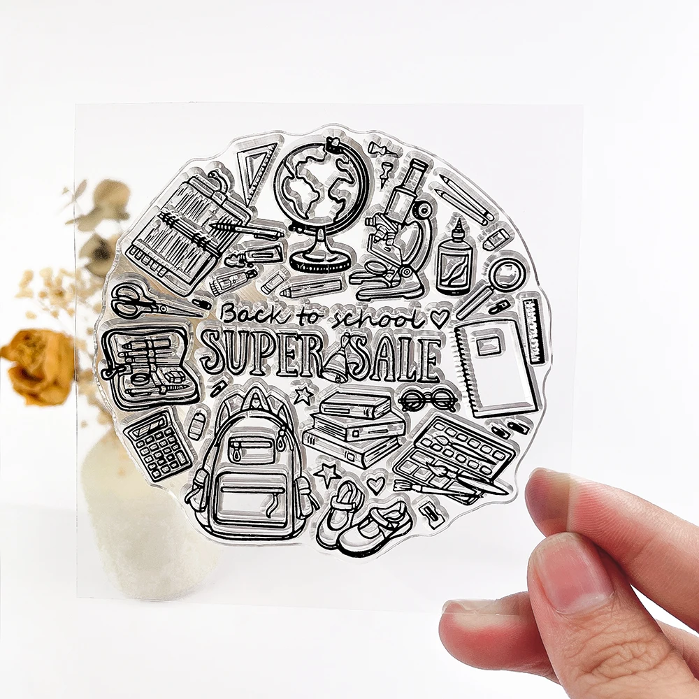 Custom Logo Silicone Stamp Scrapbooking Personalized Vintage Clear Embossing Stamp Set