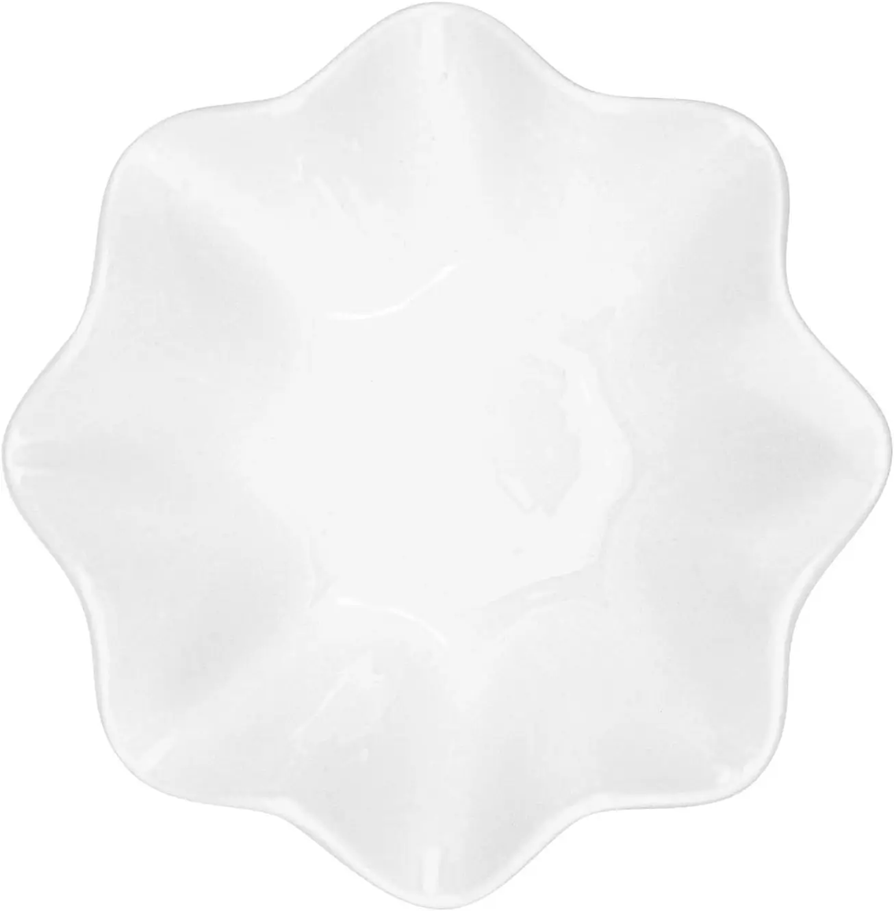 13 Oz Flower Shaped Ceramic Serving Bowls for Dipping Sauces, Souffle Handmade Porcelain Dessert Baking Ramekins