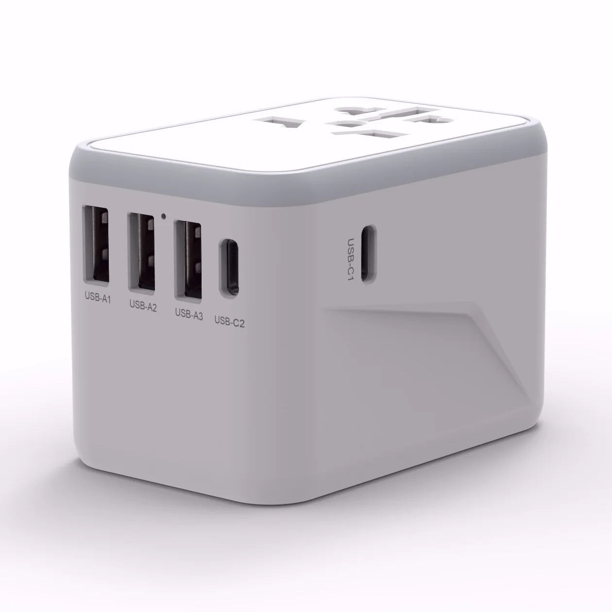IEC60884 CE ROHS FCC universal adaptor OEM ODM charger  usb wall socket plug travel adapter with PD 45watts