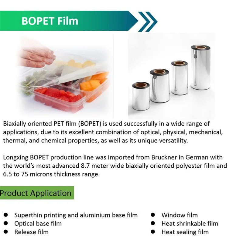 silver metal pet polyester film pet metalized film for flexible packaging