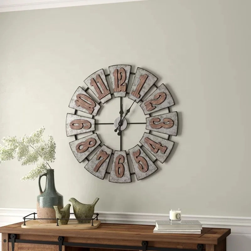 24inch 60cm large decorative metal wall clock